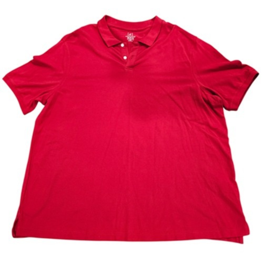 GEORGE Men's Red Performance Polo Shirt 2XL (50-52) Short Sleeve Collared New